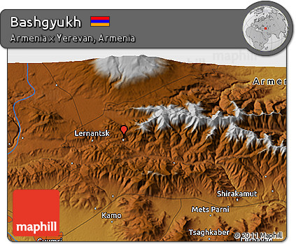Physical 3D Map of Bashgyukh