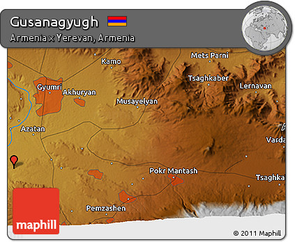 Physical 3D Map of Gusanagyugh