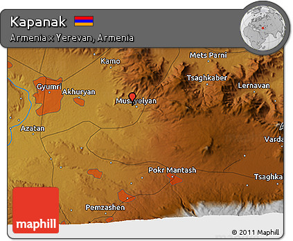 Physical 3D Map of Kapanak