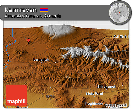 Physical 3D Map of Karmravan