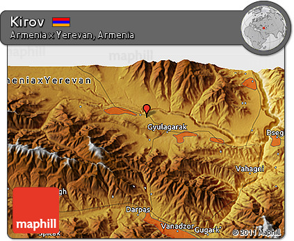 Physical 3D Map of Kirov