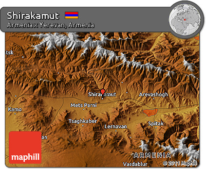 Physical 3D Map of Shirakamut
