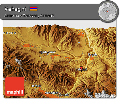 Physical 3D Map of Vahagni
