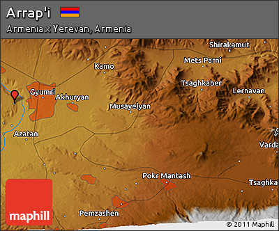 Physical 3D Map of Arrap'i