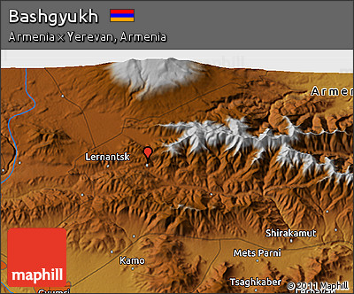 Physical 3D Map of Bashgyukh