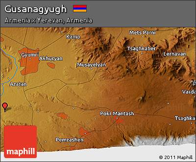 Physical 3D Map of Gusanagyugh