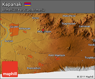 Physical 3D Map of Kapanak