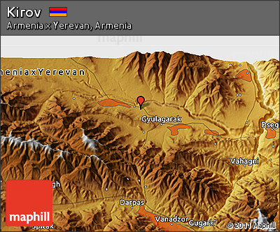Physical 3D Map of Kirov
