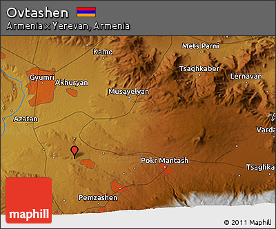 Physical 3D Map of Ovtashen