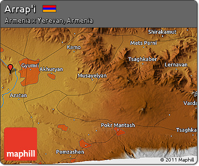 Physical 3D Map of Arrap'i