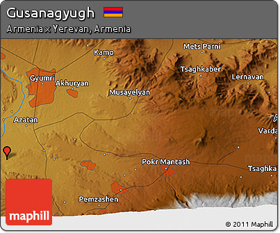 Physical 3D Map of Gusanagyugh