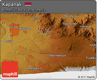 Physical 3D Map of Kapanak