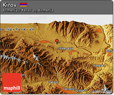 Physical 3D Map of Kirov