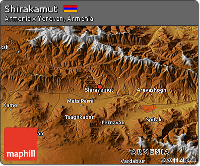 Physical 3D Map of Shirakamut