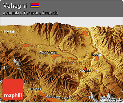 Physical 3D Map of Vahagni