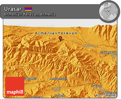 Political 3D Map of Urasar