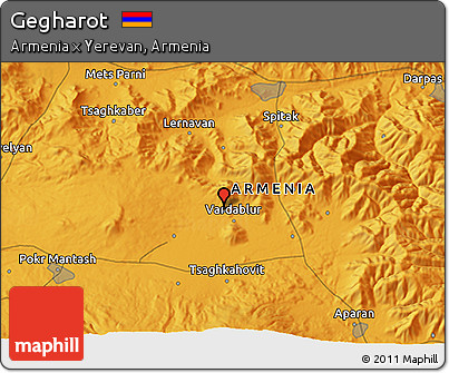 Political 3D Map of Gegharot