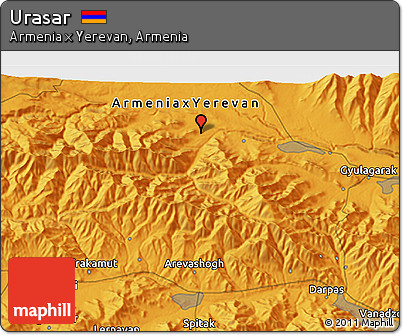 Political 3D Map of Urasar