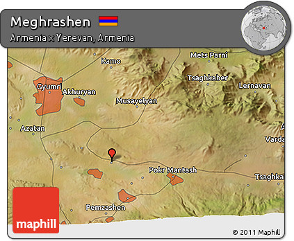 Satellite 3D Map of Meghrashen