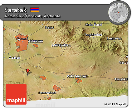 Satellite 3D Map of Saratak
