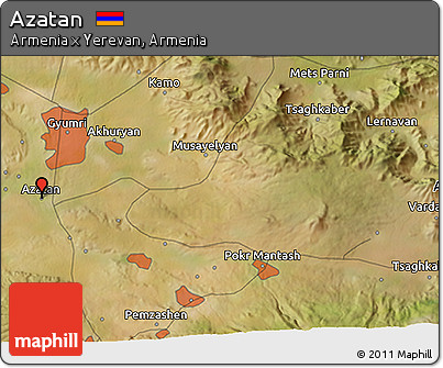 Satellite 3D Map of Azatan