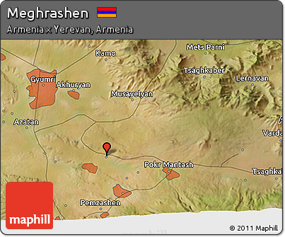 Satellite 3D Map of Meghrashen