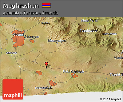 Satellite 3D Map of Meghrashen