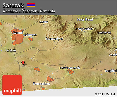 Satellite 3D Map of Saratak