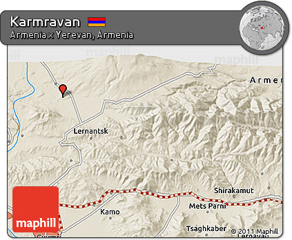 Shaded Relief 3D Map of Karmravan