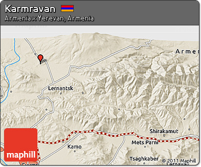 Shaded Relief 3D Map of Karmravan