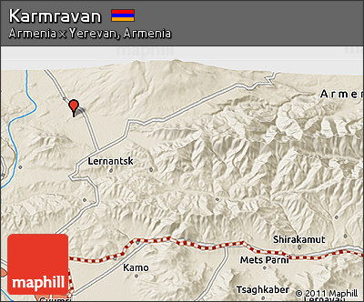 Shaded Relief 3D Map of Karmravan