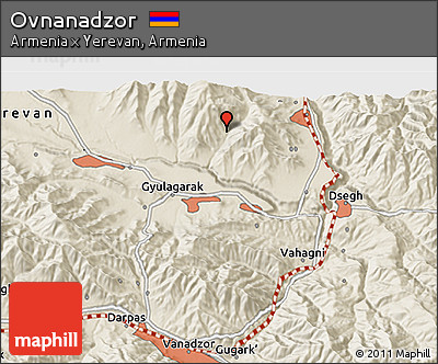 Shaded Relief 3D Map of Ovnanadzor