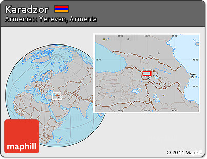 Gray Location Map of Karadzor