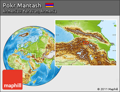 Physical Location Map of Pokr Mantash