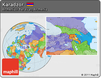 Political Location Map of Karadzor