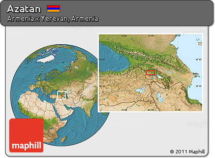 Satellite Location Map of Azatan
