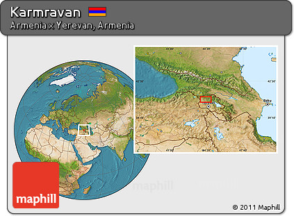 Satellite Location Map of Karmravan