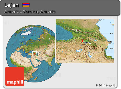 Satellite Location Map of Lejan