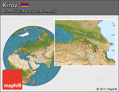 Satellite Location Map of Kirov