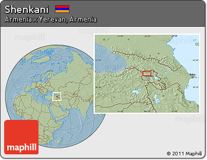 Savanna Style Location Map of Shenkani, hill shading