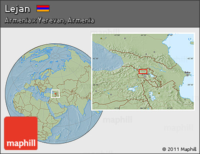 Savanna Style Location Map of Lejan, hill shading