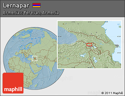 Savanna Style Location Map of Lernapar, hill shading
