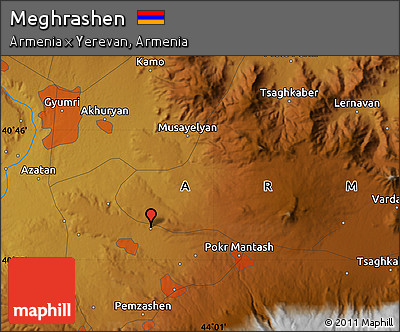 Physical Map of Meghrashen