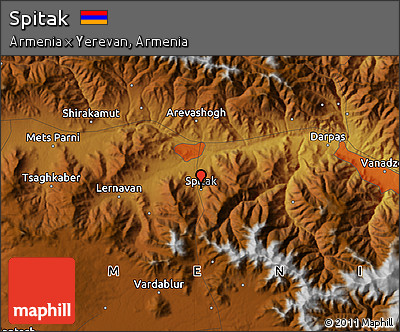 Physical Map of Spitak