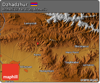 Physical Map of Dzhadzhur