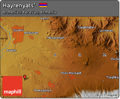 Physical Map of Hayrenyats'