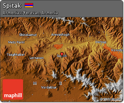 Physical Map of Spitak