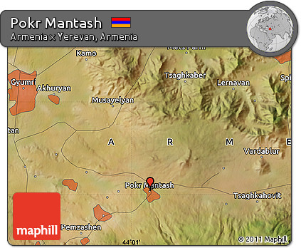Satellite Map of Pokr Mantash