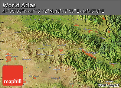 Satellite Map of the Area around 40° 50' 23" N, 44° 16' 29" E