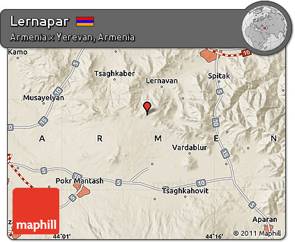 Shaded Relief Map of Lernapar